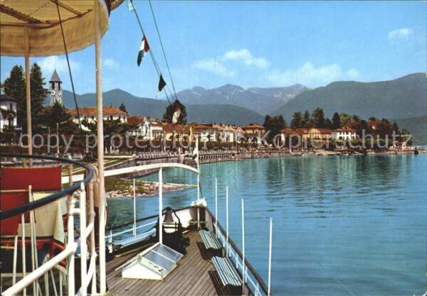 Baveno Uferpartie am See Segelboot