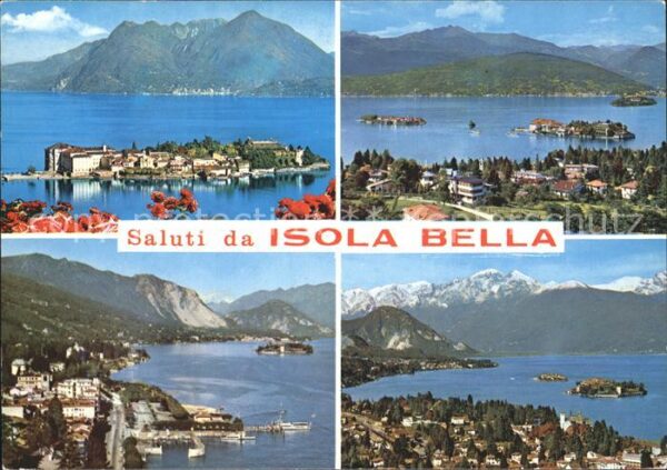 Isola Bella Lago Maggiore Gesamtansichten mit Alpenpanorama