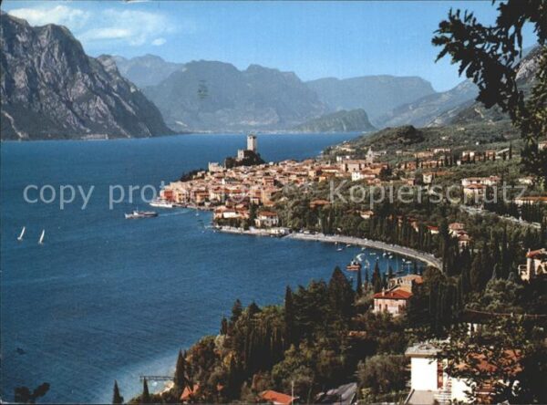 Malcesine Lago di Garda Panorama Gardasee Alpen