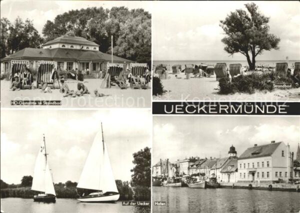 Ueckermuende Mecklenburg Vorpommern Ho Gaststätte Strandbad Uecker Hafen St