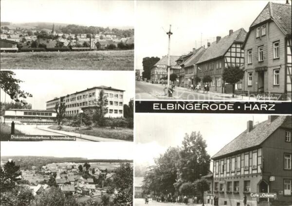 Elbingerode Harz Gesamtansicht Marktplatz Cafe Odette Di