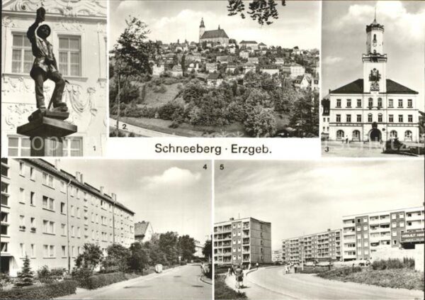 Schneeberg Erzgebirge Plastik Bergmannsbrunnen Teilansicht Ki