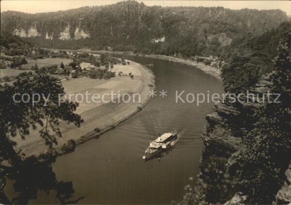 Rathen Saechsische Schweiz Elbe Dampfer Bastei Elbsandsteingebirge