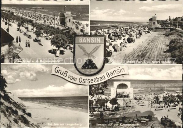 Bansin Ostseebad Strandleben Kurpromenade See am Langenb