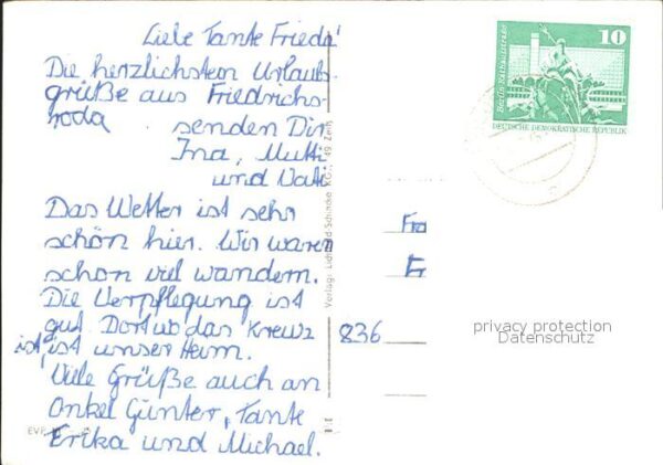 Friedrichroda FDGB Heim Walter Ulbricht Blick von Wal – Bild 2