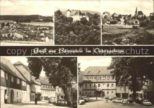Baerenstein Altbezirk Dresden Teilansichten Schloss Kirche Strassenpa