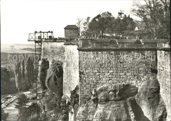 Koenigstein Saechsische Schweiz Lastenaufzug 1912 Personen und Lastenau