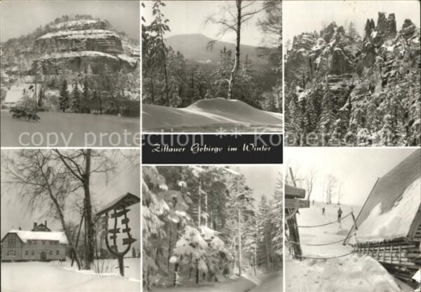 Oybin Zittauer Gebirge im Winter Hochwald Non