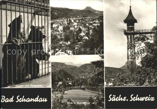 Bad Schandau Panorama Krippen Fahrstuhl Bären