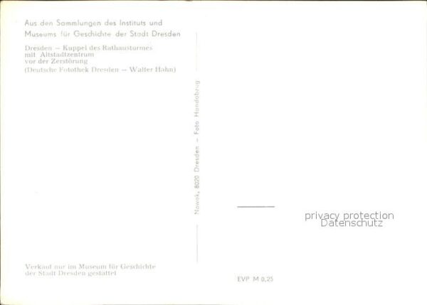 Dresden Kuppel Rathausturm Altstadt vor der Zer – Bild 2