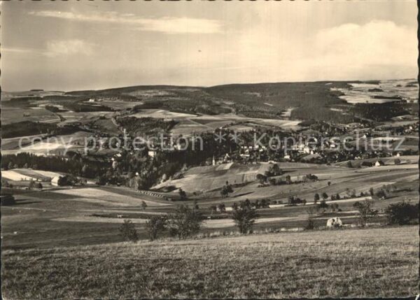 Neuhausen Erzgebirge Blick vom Schwartenberg aufs Neuhausene