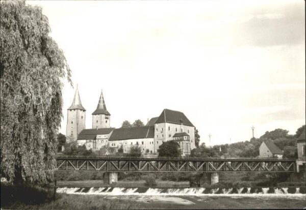 Rochlitz Sachsen Partie an der Mulde Brücke Schloss