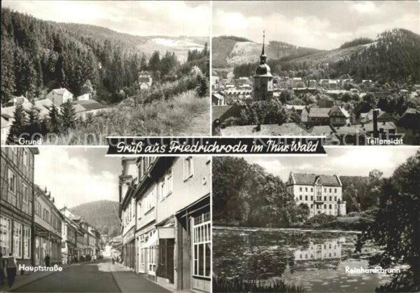 Friedrichroda Panorama Grund Ortsansicht mit Kirche H