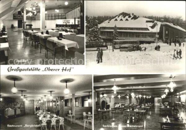 Oberhof Thueringen Grossgaststätte Oberer Hof Bar Restaura