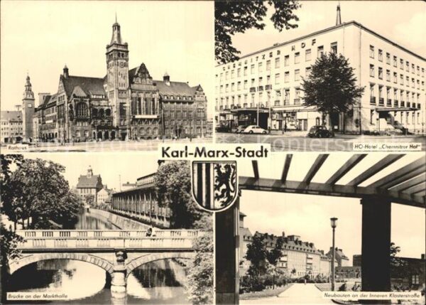 Karl-Marx-Stadt Rathaus HO Hotel Chemnitzer Hof Neubaut