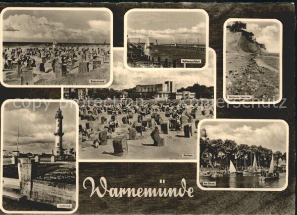 Warnemuende Ostseebad Badestrand Hafenausfahrt Steilufer Stro