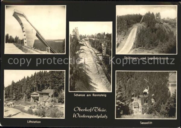 Oberhof Thueringen Sprungschanze am Rennsteig Skispringen