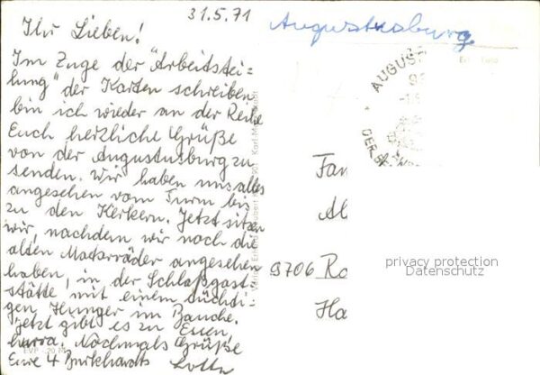 Augustusburg Ortsansicht mit Kirche und Schloss Land – Bild 2