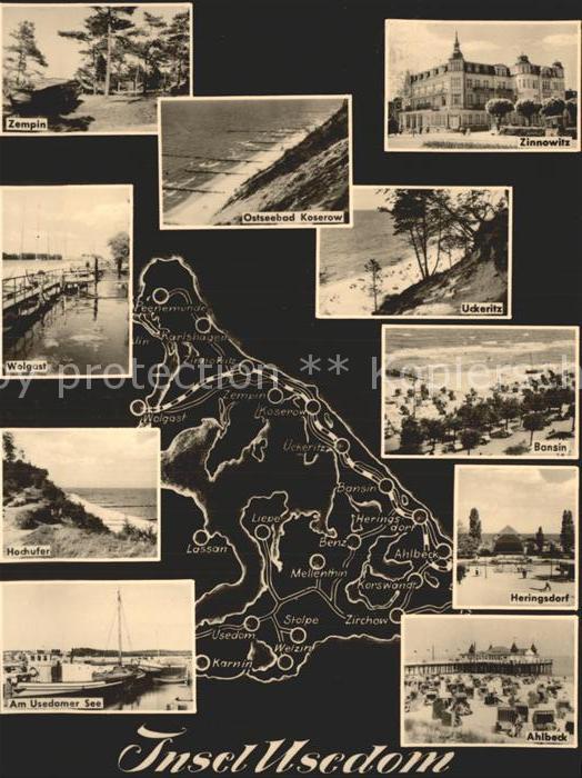 Usedom und seine Seebäder Landkarte