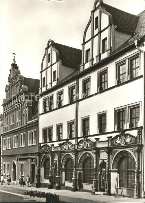 Weimar Thueringen Cranachhaus Stadthaus Marktplatz Fassad