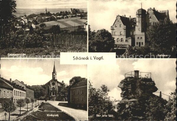 Schoeneck Vogtland Gesamtansicht Rathaus Kirchplatz Der al