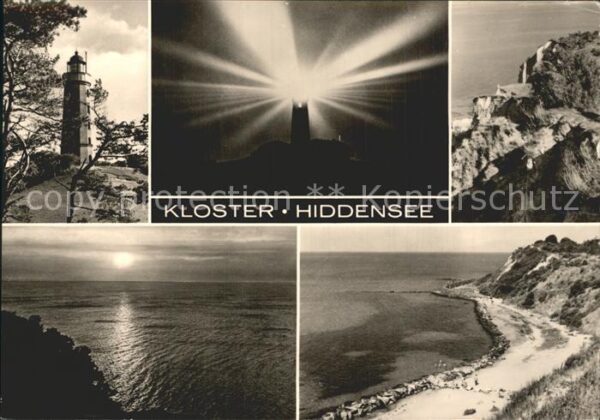 Kloster Hiddensee Leuchtturm Küste Strand Sonnenuntergang