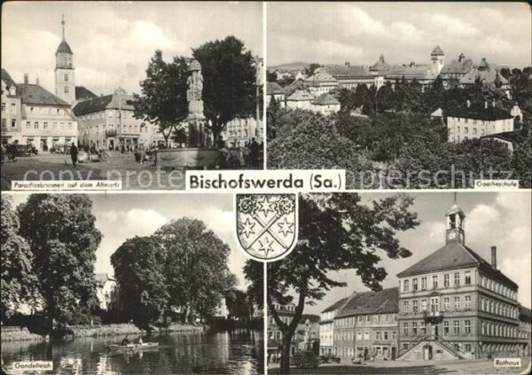 Bischofswerda Paradiesbrunnen Altmarkt Denkmal Goethe