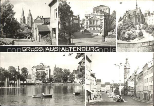 Altenburg Thueringen Rote Spitzen Doppelturm Theater Schloss