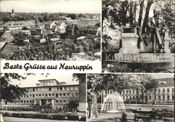 Neuruppin Fontane Denkmal Karl Marx Platz Polikli