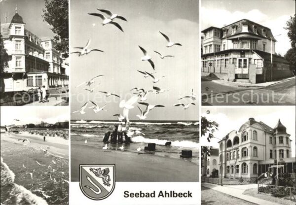 Ahlbeck Ostseebad FDGB Erholungsheime Strand Möwen