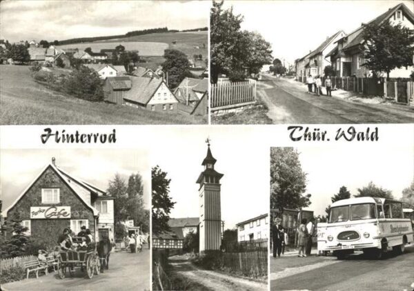 Hinterrod Waffenrod Teilansichten Cafe Pferdewagen Turm Bus