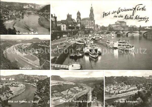 Wehlen Sachsen Elbe Weisse Flotte Rathen Bastei Elbsan
