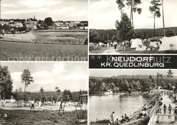 Neudorf Quedlinburg Teilansicht Campingplatz Birnbaumteich