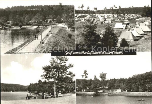 Neudorf Harzgerode Uferpromenade Birnbaumteich Campingplat