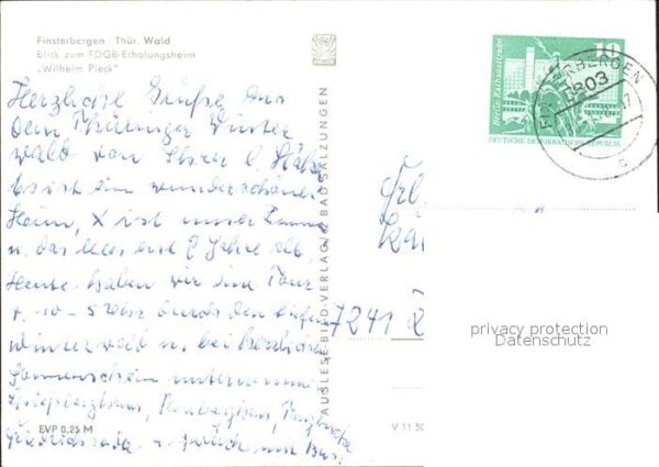 Finsterbergen FDGB Erholungsheim Wilhelm Pieck Winter – Bild 2