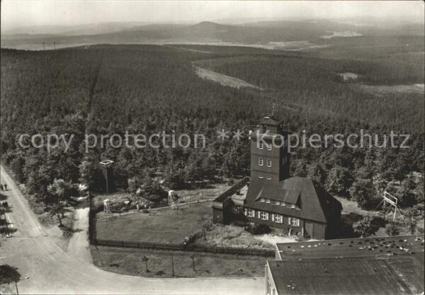 Oberwiesenthal Erzgebirge Blick vom Aussichtsturm des Fichtelberg