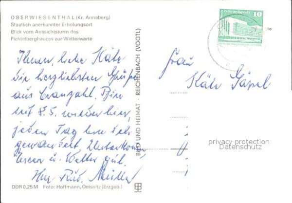 Oberwiesenthal Erzgebirge Blick vom Aussichtsturm des Fichtelberg – Bild 2