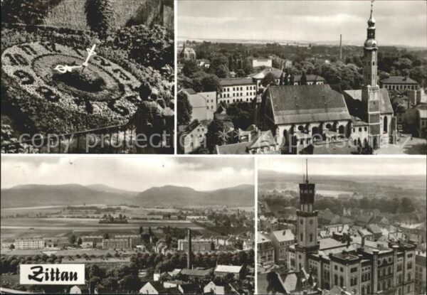 Zittau Blumenuhr Klosterkirche Rathaus Zittaue
