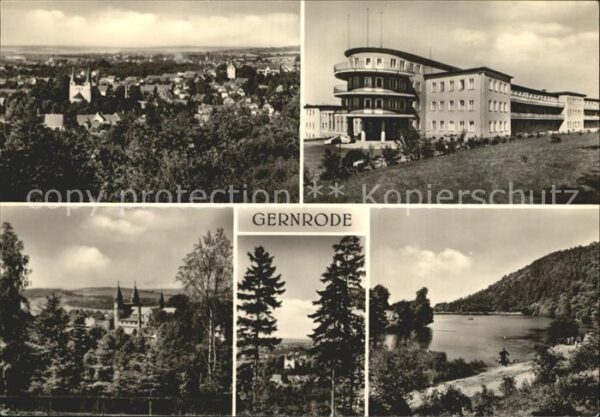 Gernrode Harz Blick vom Panoramaweg FDGB Ferienheim F