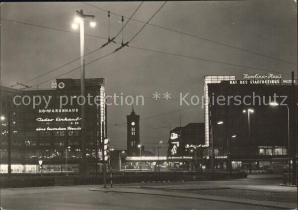 Berlin Alexanderplatz Nachtaufnahme