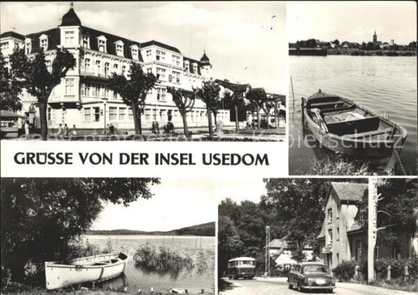 Usedom Hotel Restaurant Uferpartie Boot Strass