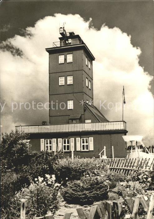 Oberwiesenthal Erzgebirge Wetterwarte mit botanischem Garten auf