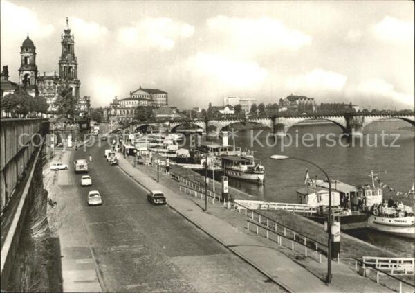 Dresden Blick von der Brühlschen Terrasse Anleg