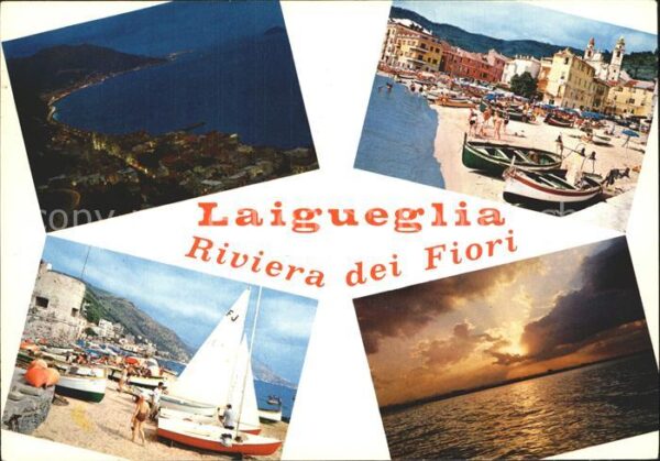 Laigueglia  Panorama Strand Sonnenuntergang