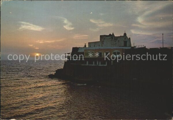 Forio d Ischia Chiesa del Soccorso al tramonto Kirche