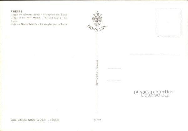 Firenze Florenz Loggia del Marcato Nuovo Il cinghiale d – Bild 2