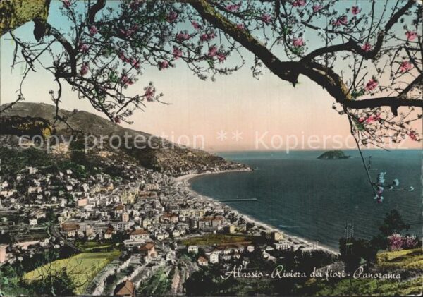 ALASSIO Savona Liguria IT Panorama Riviera dei fiori Baumblüte