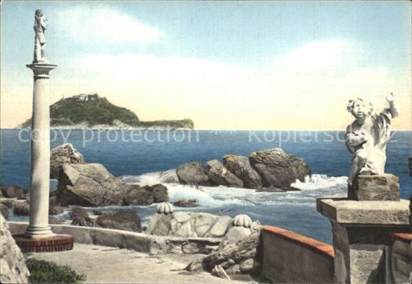 ALASSIO Savona Liguria IT Isola Gallinara Insel Statue Säule