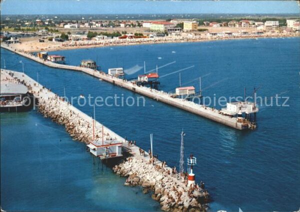 Cesenatico Hafen Mole Leuchtturm Strand Riviera Ad