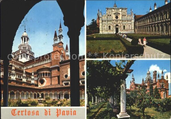 Certosa Di Pavia Chiostro Piccolo e Tiburio La Facciata